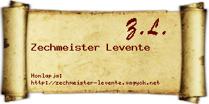 Zechmeister Levente névjegykártya